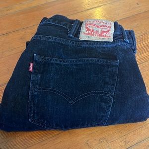 Levi’s 501 Rinsed Black Denim 38x32